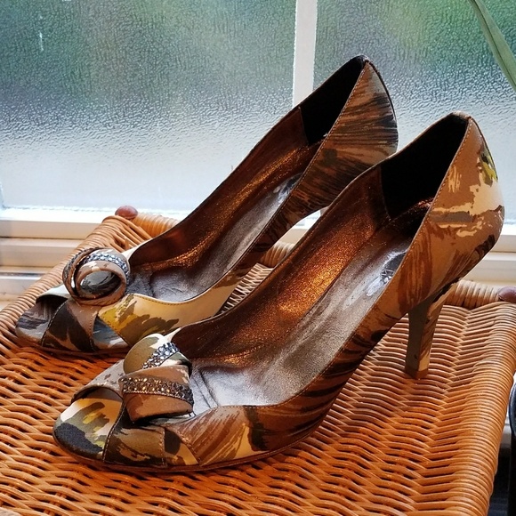 NEW J. Crew Printed Peep Toe 3.5" Pump , Size 7 - Picture 4 of 7